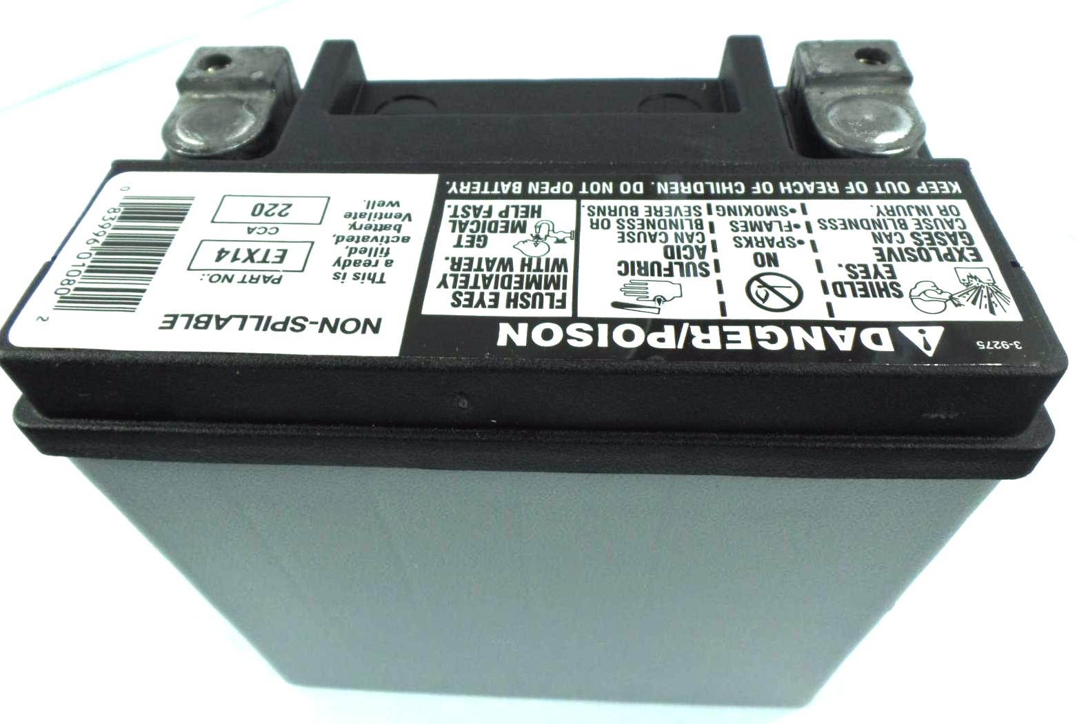 DEKA MOTORCYCLE BATTERY ETX12, ETX14, ETX15, ETX16, ETX16L, ETX18L EXT20L,ETX30L